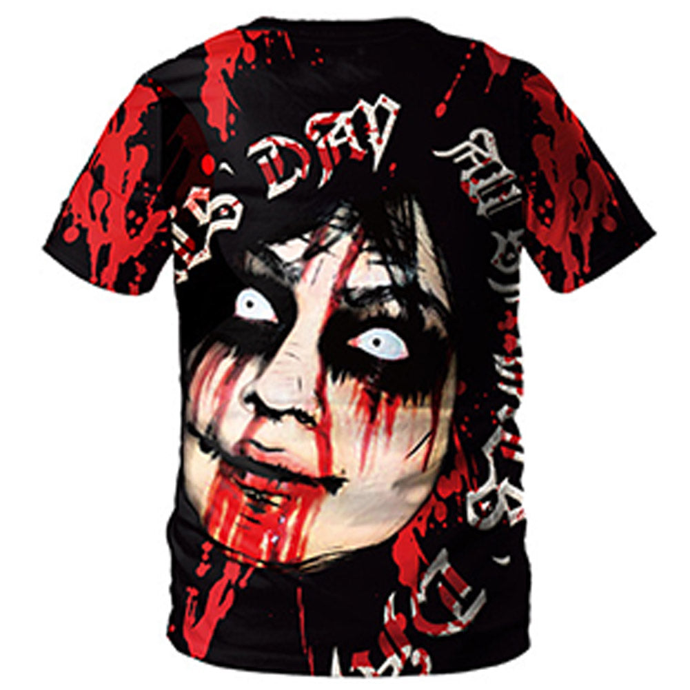 Halloween Horror T-Shirt unisex Sommer 3D Druck Kurzarm Shirt