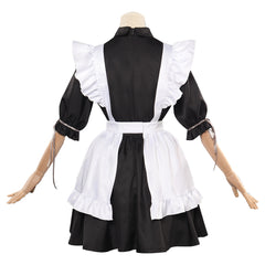 Damen Maid Outfit Cosplay Kostüm Outfits Halloween Karneval Party Anzug Kleid