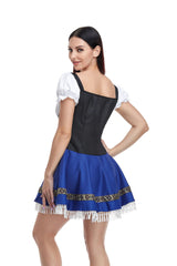 Damen Oktoberfest Dirndl Trachtenkleid Karneval Mottoparty Frauen Kleid