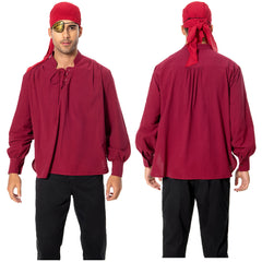 Pirate Cosplay Kostüm Retro Outfits Halloween Karneval Erwachsene Shirt