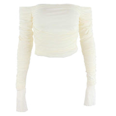 Damen Y2K Herbst Langarm Druck Shirt Cosplay Kostüm Outfits Sexy Top mit langen Ärmeln