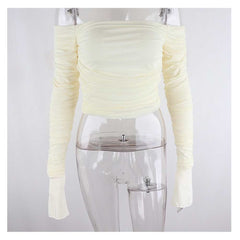 Damen Y2K Herbst Langarm Druck Shirt Cosplay Kostüm Outfits Sexy Top mit langen Ärmeln