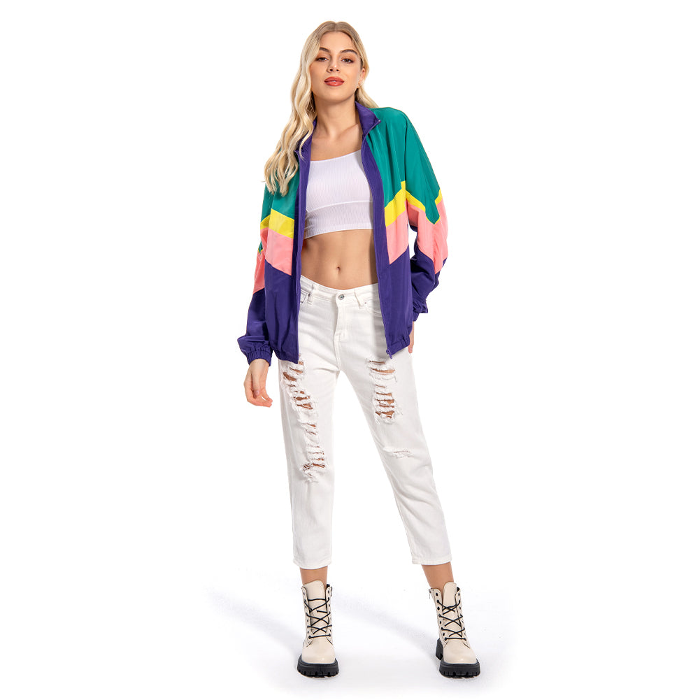 unisex 80er Jahre Jacken Damen Reto Jacke Mantel Cosplay Kostüm Outfits Halloween Karneval Anzug