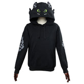 Drachenzähmen leicht gemacht 3 Die geheime Welt Toothless Hoodie Pullover mit Kaputze Pulli für Erwachsene