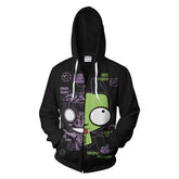 Invader Zim: Enter the Florpus Erwarchsene Herren Männer Hoodie Jacke Pullover mit Kaputze Langarm