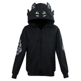 Kinder Drachenzähmen leicht gemacht 3 Die geheime Welt Toothless Hoodie Pullover mit Kaputze Jacke Pulli für Kinder - Karnevalkostüme