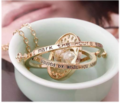 Harry Potter Hermione Granger Time Turner Rotating Hourglass Halskette Pendant Necklace Requisiten
