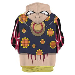 One Piece Monkey D. Luffy Cosplay Hoodie Erwachsene 3D Druck Halloween Karneval Sweatshirt Set