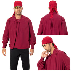 Pirate Cosplay Kostüm Retro Outfits Halloween Karneval Erwachsene Shirt