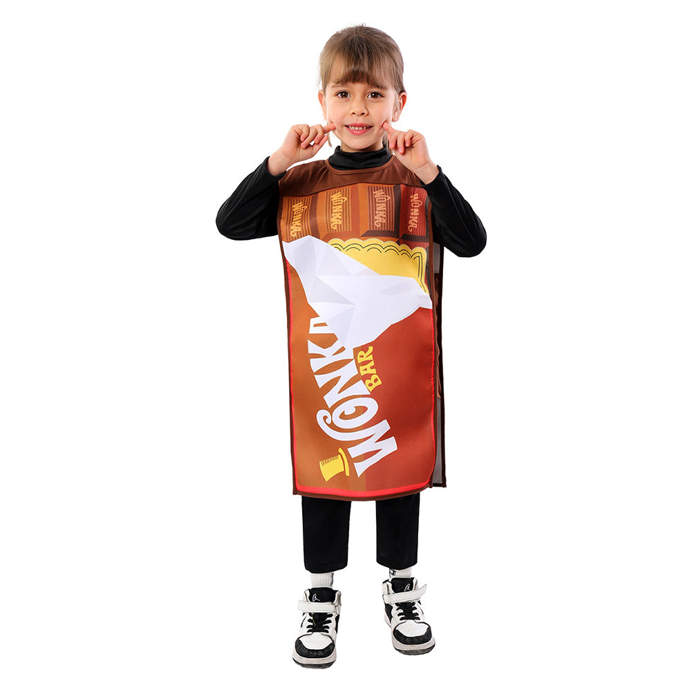 Charlie und die Schokoladenfabrik Kinder Schokolade Gold Coupon Cosplay Kostüm Outfits Halloween Karneval Anzug