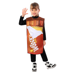 Charlie und die Schokoladenfabrik Kinder Schokolade Gold Coupon Cosplay Kostüm Outfits Halloween Karneval Anzug
