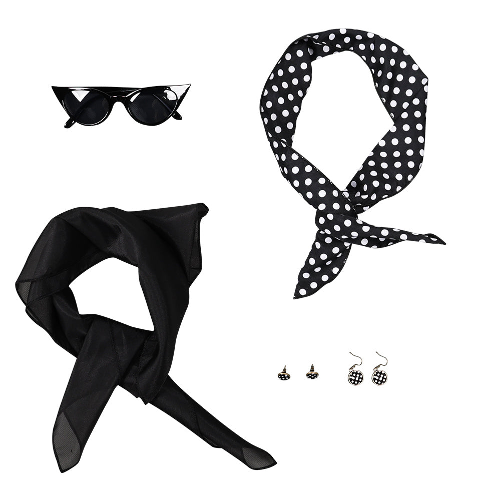 Damen 1950er Karneval Party Rollenspiel Kostüm Party Set Cosplay Kostüm Outfits