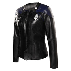 Damen Beverly Crusher Lederjacke Cosplay Kostüm Outfits Halloween Karneval Anzug