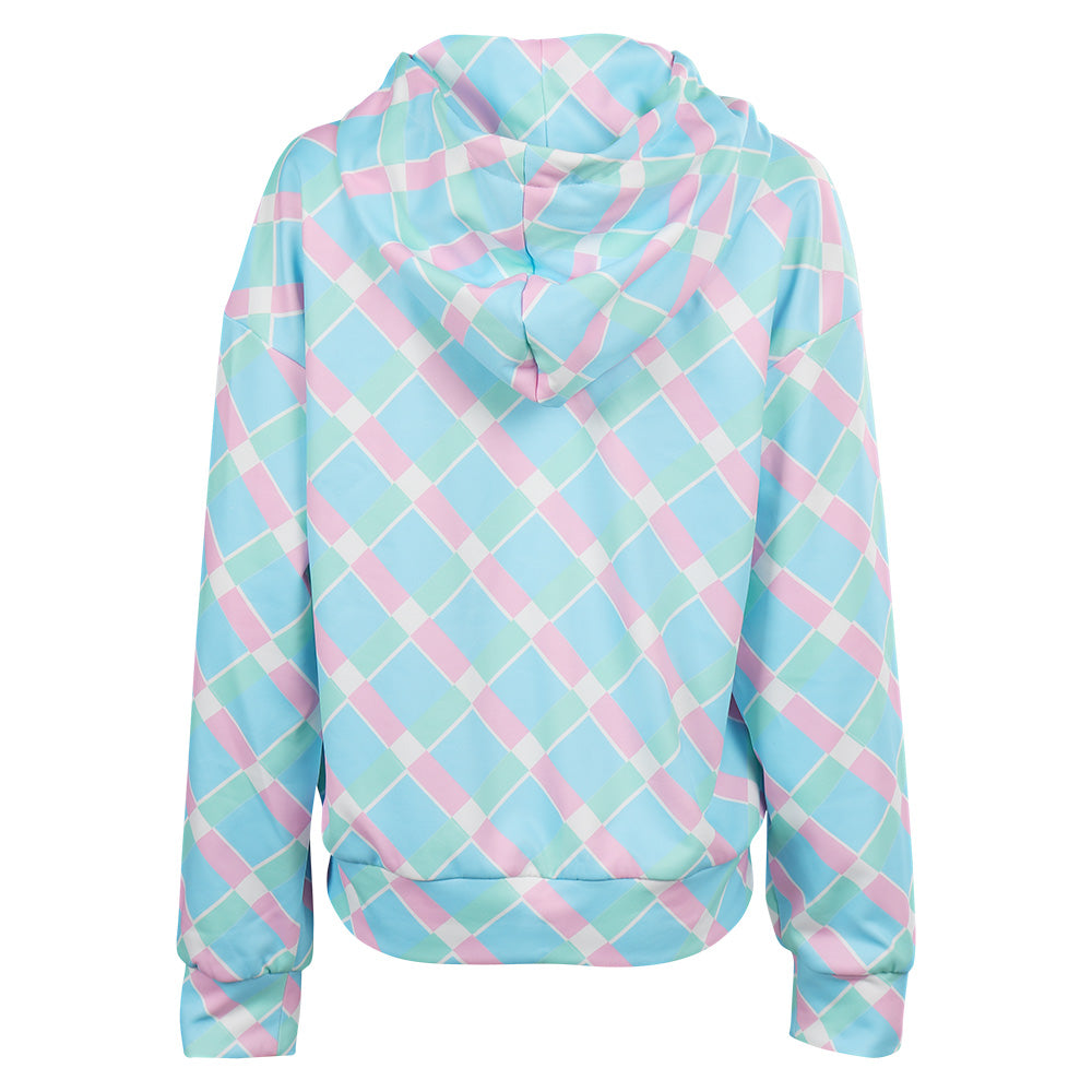 Damen blau Hoodie Cosplay Kostüm Hoodie Mantel Outfits Halloween Karneval Party Anzug Halloween Produkte