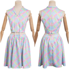 Damen Blau Rock Cosplay Ärmelloses Oberteil Cosplay Kostüm Outfits Halloween Karneval Party Anzug