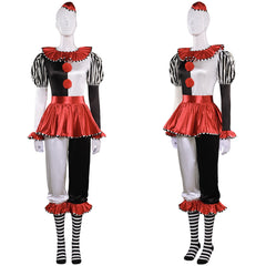 Damen Clown Anzug Cosplay Kostüm Outfits Halloween Karneval Anzug Halloween
