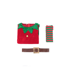 Damen Elf Cosplay Kostüm Kleid Outfits Weihnachten rot Outfits