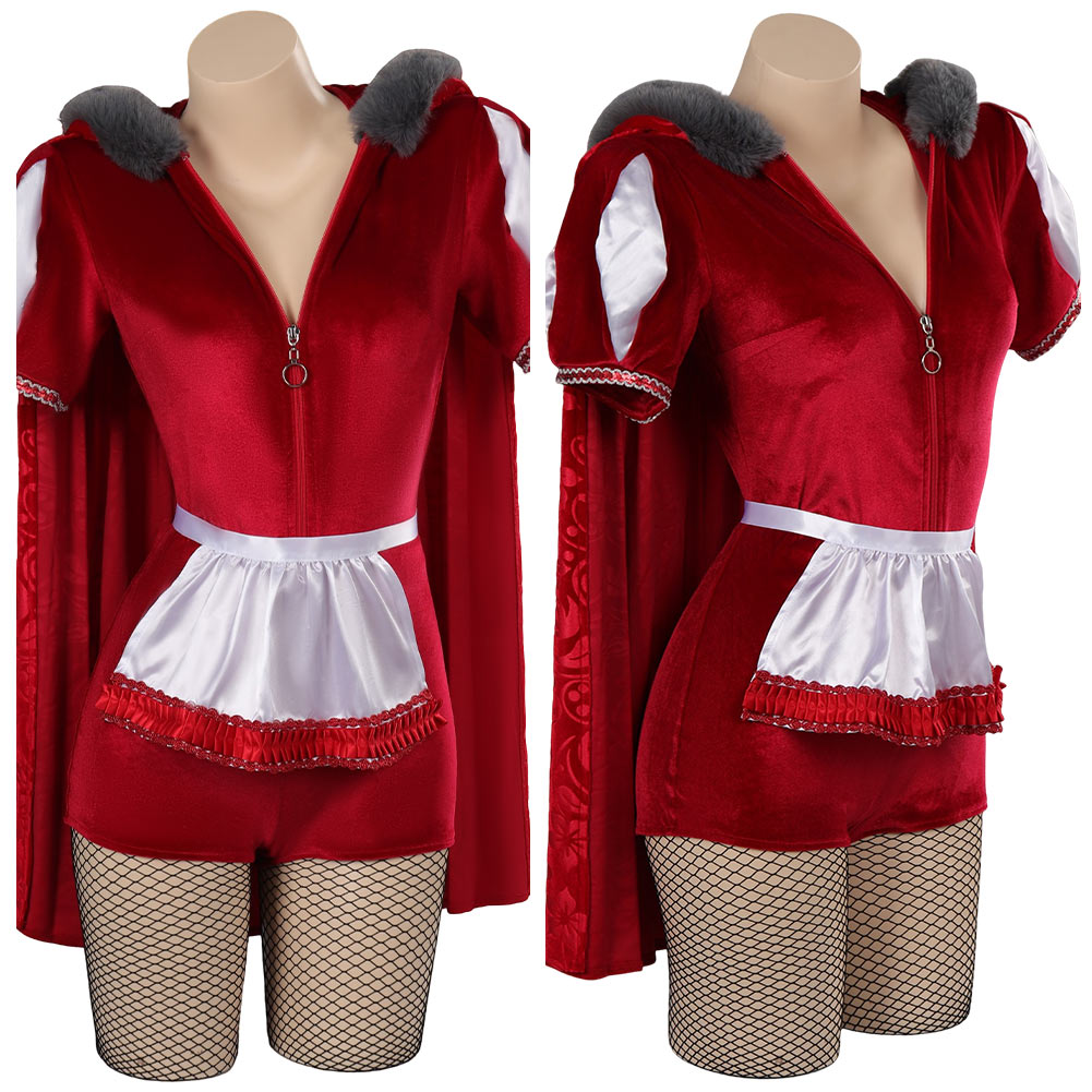Damen Jumpsuit Roter sexy Jumpsuit Set Cosplay Kostüm Outfits Halloween Karneval Anzug halloween