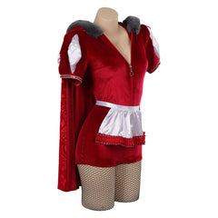 Damen Jumpsuit Roter sexy Jumpsuit Set Cosplay Kostüm Outfits Halloween Karneval Anzug halloween