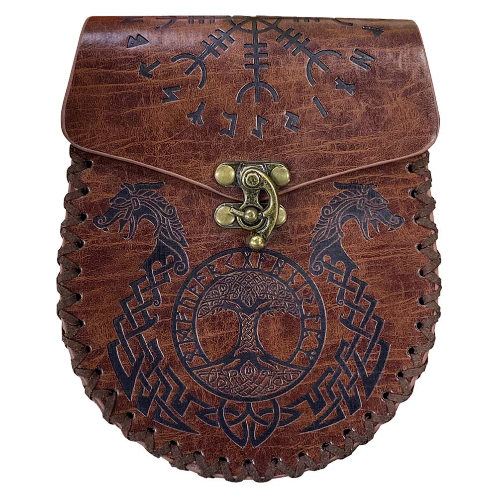 Damen mittelalterliche Retro-Tasche Wikinger Stil Cosplay Gürteltasche Halloween Karneval Kostüm Zubehör