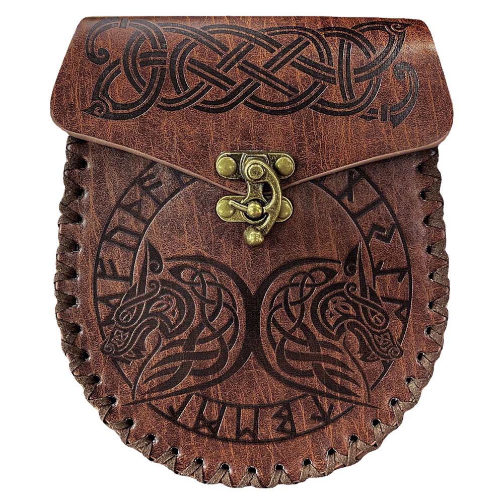 Damen mittelalterliche Retro-Tasche Wikinger Stil Cosplay Gürteltasche Halloween Karneval Kostüm Zubehör