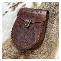 Damen mittelalterliche Retro-Tasche Wikinger Stil Cosplay Gürteltasche Halloween Karneval Kostüm Zubehör