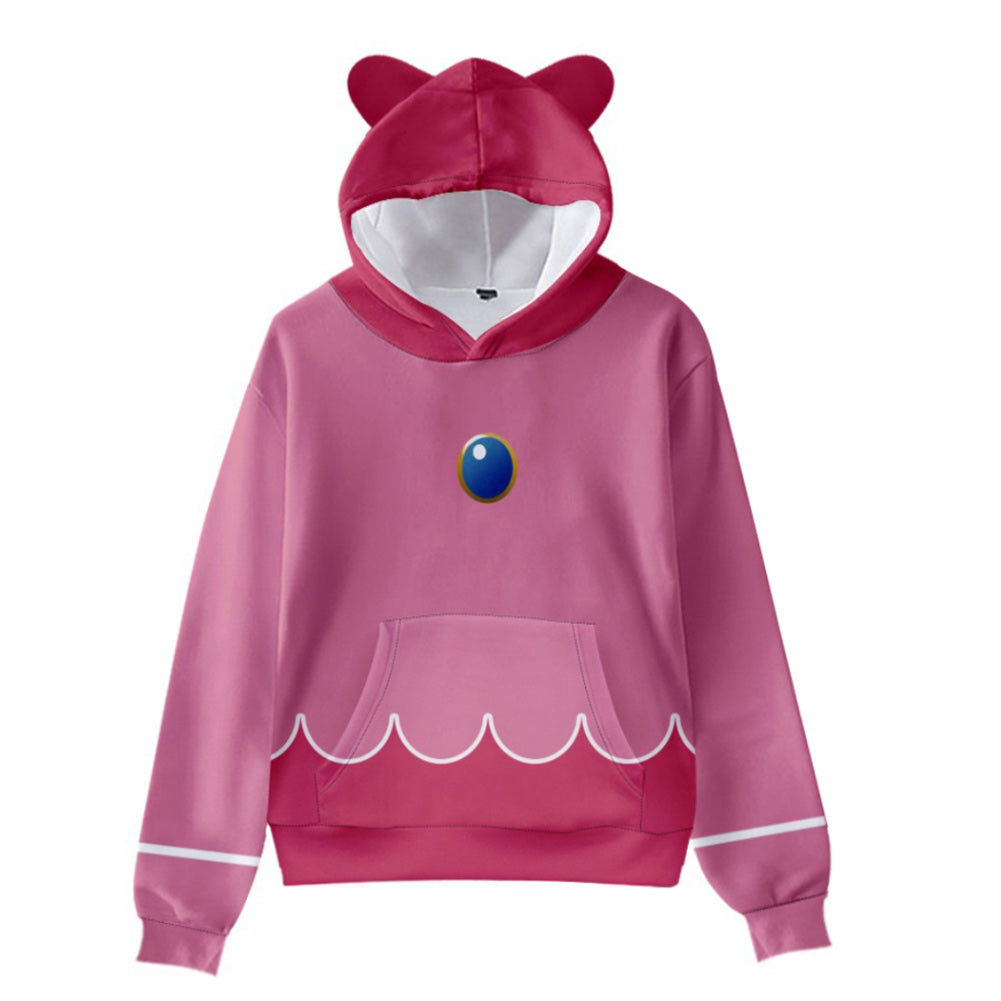 Damen rosa Hoodie 3D Druck Hoodie Sweatshirt Streetwear Pullover