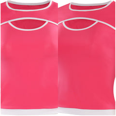 Damen rosa Sommer Shirt Cosplay Kostüm Outfits Halloween Karneval Party Anzug