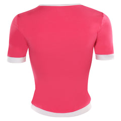 Damen rosa Sommer Shirt Cosplay Kostüm Outfits Halloween Karneval Party Anzug