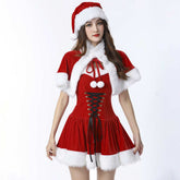 Damen rot Janpanese Rotes Weihnachtskleid Cosplay Kostüm Outfits