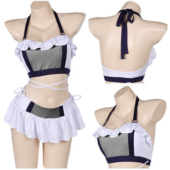 Damen Tifa Cosplay Kostüm Outfits Halloween Karneval Anzug Final Fantasy Bademode