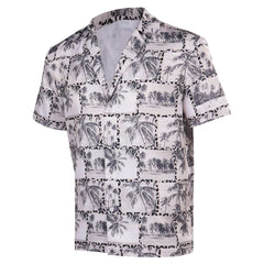 Herren Hemd Cosplay Kostüm Outfits Halloween Karneval Anzug Rot Weiß & Königsblau Bedrucktes Kurzarm-Shirt