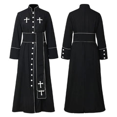 Herren Mittelalterliches Priestergewand Cosplay Kostüm Outfits Halloween Karneval Anzug