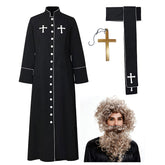 Herren Mittelalterliches Priestergewand Cosplay Kostüm Outfits Halloween Karneval Anzug