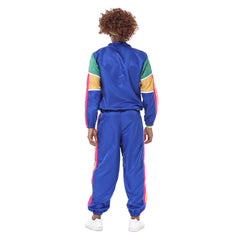 Herren Retro Vintage Hip-Hop Disco Cosplay Kostüm Jacke Hose Stirnband Sprotwear Outfits 70er 80er Jahre