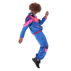 Herren Retro Vintage Hip-Hop Disco Cosplay Kostüm Jacke Hose Stirnband Sprotwear Outfits 70er 80er Jahre