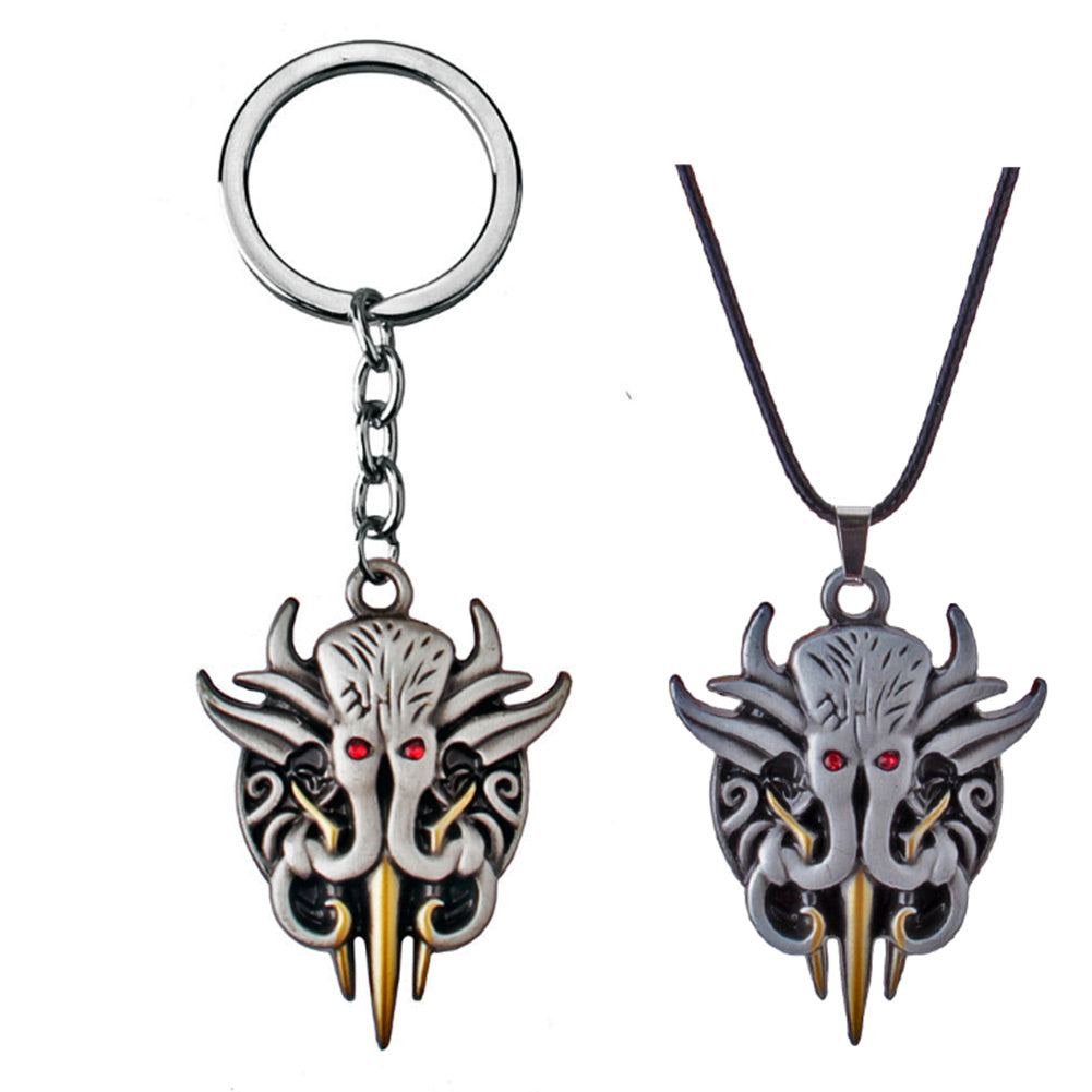 Illithid Cosplay Schlüsselanhänger KeyRings Halloween Karneval Kostüm Zubehör Geschenke