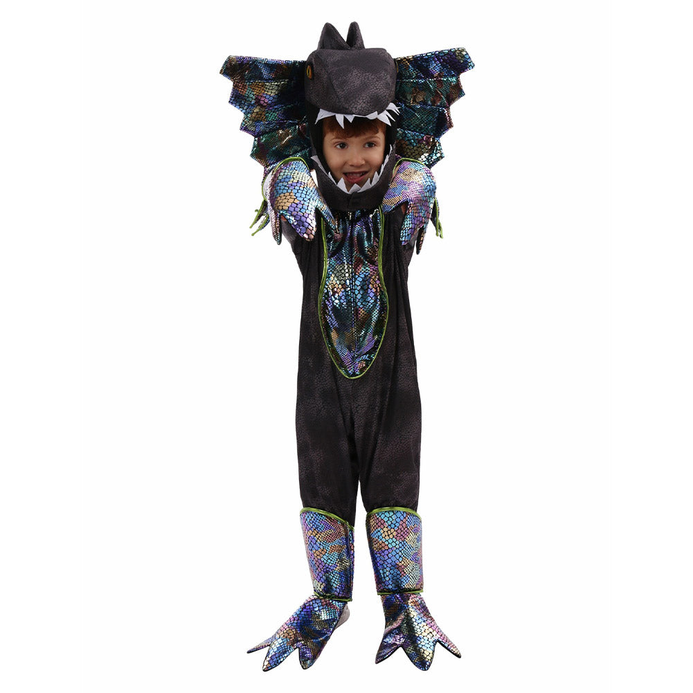 Kinder Antiker Dilophosaurus Cosplay Kostüm Outfits Halloween Karneval Anzug