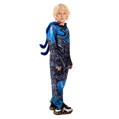 Kinder blau Jumpsuit Cosplay Kostüm Outfits Halloween Karneval Anzug