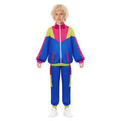 Kinder Cosplay Kostüm Outfits Halloween Karneval Anzug Retro Trainingsanzug