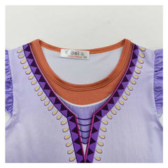 Kinder Mädchen Film 2023 Wish Asha Kleid Cosplay Kostüm Outfits