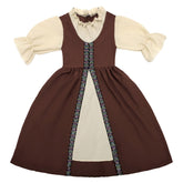 Kinder Mädchen Kleid Mittelalterliches Retro Party Palast Kostüm Bühnenauftritt Kostüm Kinderauftritt Halloween Karnevalsanzug