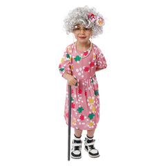 Kinder Mädchen Oma Cosplay Kostüm Outfits Halloween Karneval Anzug