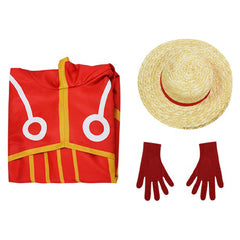 Kinder one piece Luffy Cosplay Kostüm Outfits Halloween Karneval Party Anzug