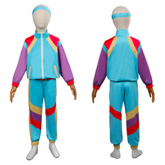 Kinder Retro Tanzsportbekleidung 80er Jahre Höhe der Mode Muschelanzug Kostüm Cosplay Kostüm Outfits Halloween Karnevalsanzug