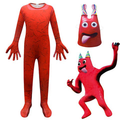 Kinder rot Jumpsuit Horror Games Cosplay Kostüm Outfits Halloween Karneval Anzug