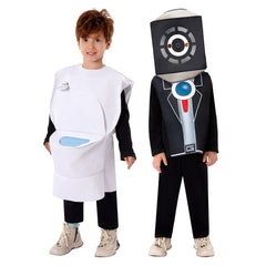 Kinder Toilettenmann Cosplay Kostüm Outfits Halloween Karneval Anzug
