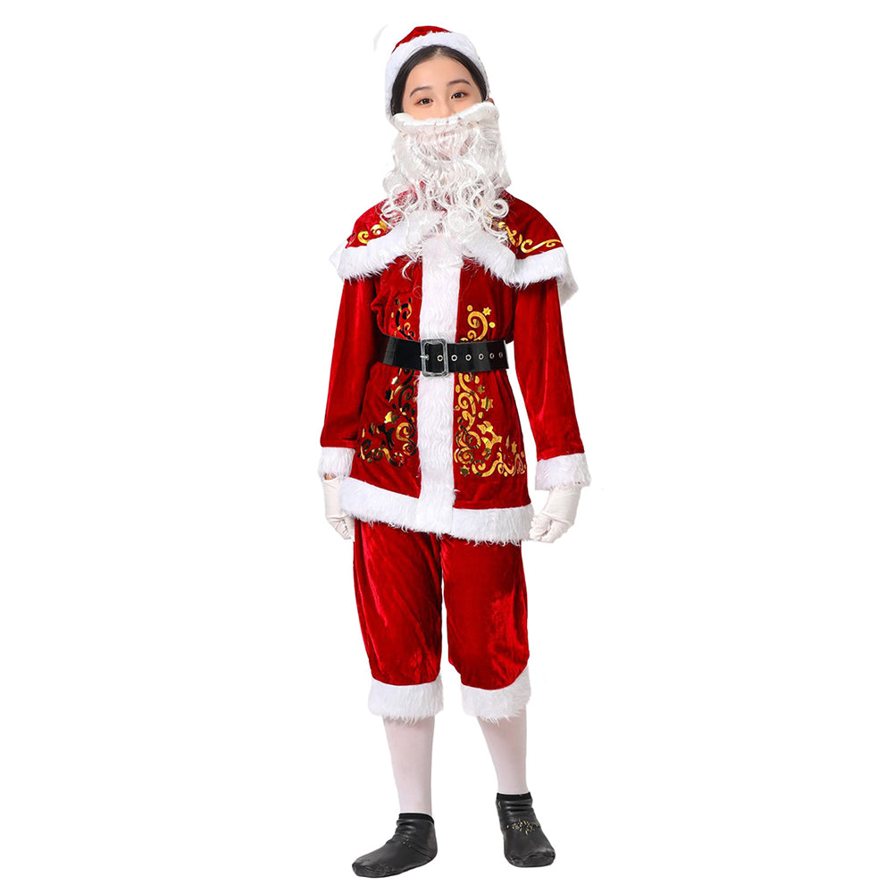 Kinder Weihnachtsmann Cosplay Kostüm Outfits Weihnachten Outfits daskarnevalkostuem