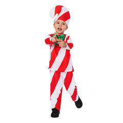 Kinder Zuckerstange Cosplay Kostüm Weihnachten Outfits Karneval Anzug