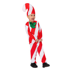 Kinder Zuckerstange Cosplay Kostüm Weihnachten Outfits Karneval Anzug